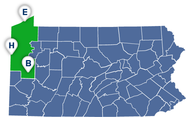 Office locations map