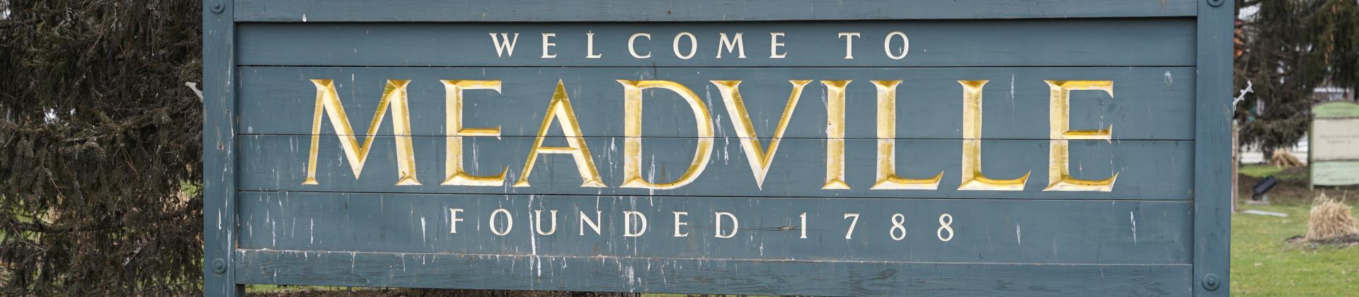 Photo of Meadville sign